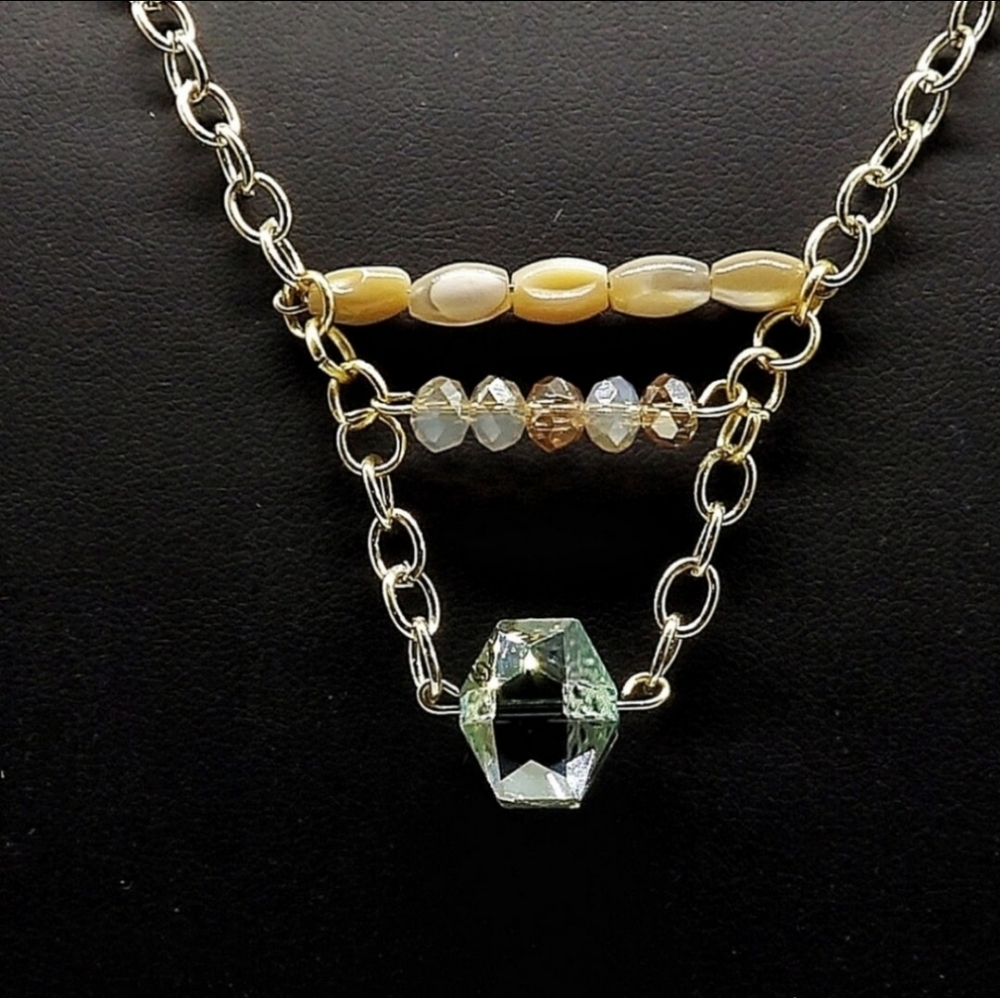 🆕️ Triangular Crystal Necklace A1